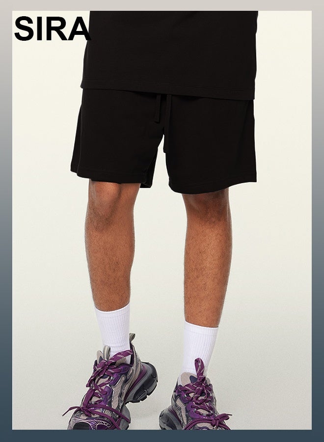 SIRA Men's Casual 2-Piece Outfit - Ultra Soft & Breathable Pure Color T-Shirt and Shorts Set | Lightweight Quick-Dry Fabric for Travel, Running, Gym | Comfortable Elastic Waistband & Anti-Pilling - Image 4