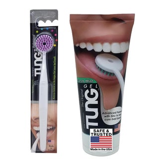 Tung Tongue Brush & Gel Kit | Tongue Cleaner for Adults | Tongue Scraper to Fight Bad Breath and Halitosis | Mouth Odor Eliminator | Fresh Mint | Made in America (Set of 1) - pzsku/Z99BA974AB775413D44E7Z/45/1754675922/0a50b2f5-37ed-4e8f-81de-8b555a6672d0