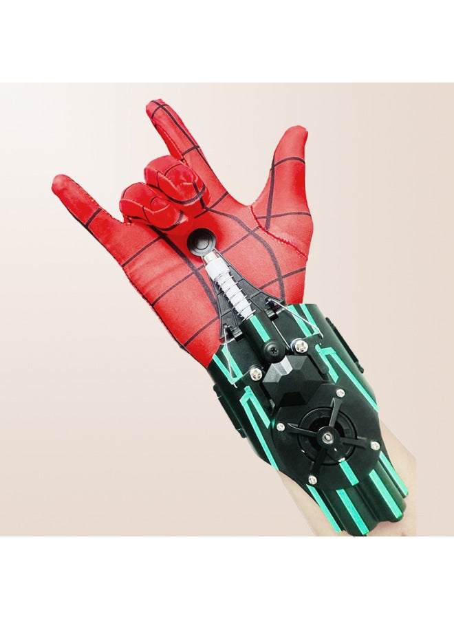 Spiderman Spitting Silk Launcher Hand Toy Gloves Spider Silk-Color:Black Luminous Pf  - Image 1