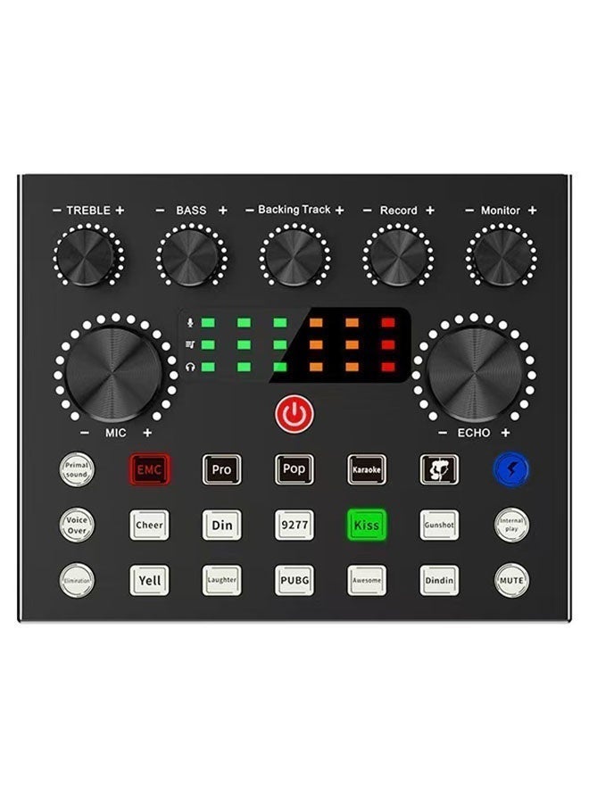 CubeG V8S Sound Card Professional Audio Mixer，DJ Mixer Effects and Voice Changer Podcast Production Studio Equipment Prefect For Streaming/Podcasting/Gaming and More - Image 1