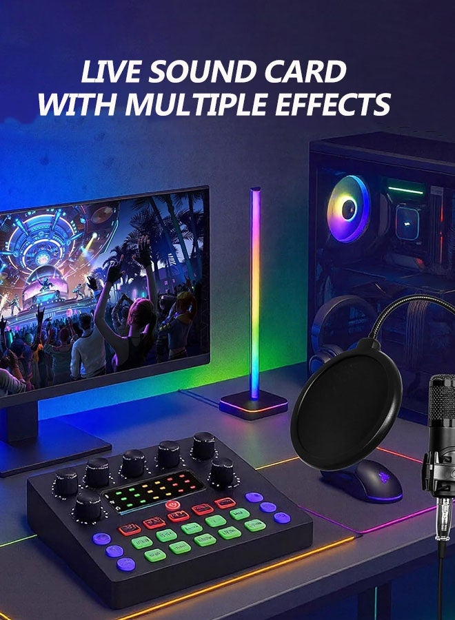 CubeG V8S Sound Card Professional Audio Mixer，DJ Mixer Effects and Voice Changer Podcast Production Studio Equipment Prefect For Streaming/Podcasting/Gaming and More - Image 2