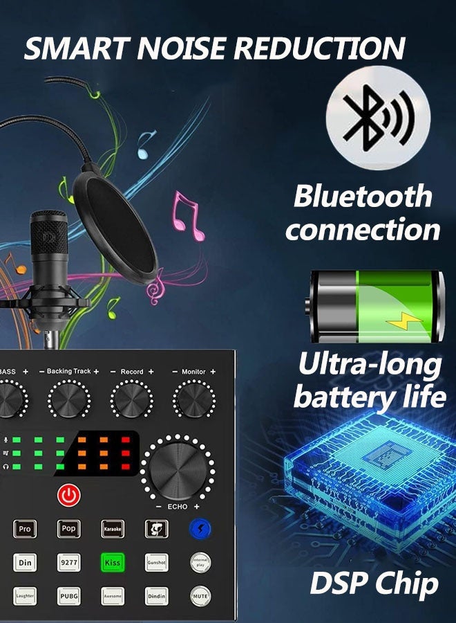 CubeG V8S Sound Card Professional Audio Mixer，DJ Mixer Effects and Voice Changer Podcast Production Studio Equipment Prefect For Streaming/Podcasting/Gaming and More - Image 3