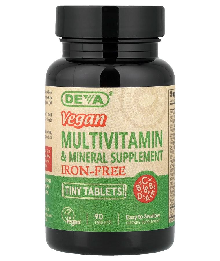 Deva Vegan Multivitamin & Mineral Supplement Iron-Free 90 Tablets