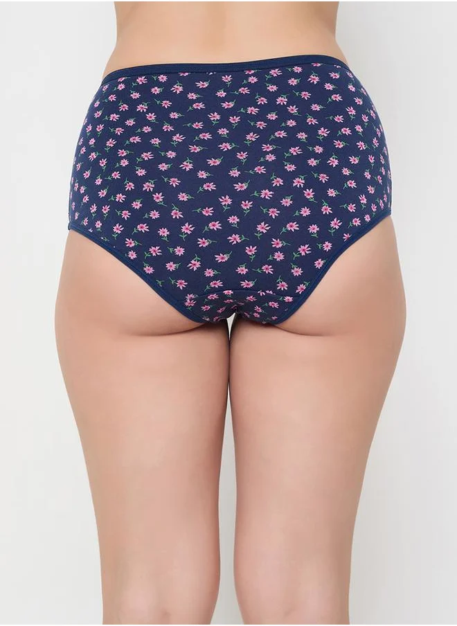Clovia Clovia Pack of 3 - High Rise Printed Hipster Briefs