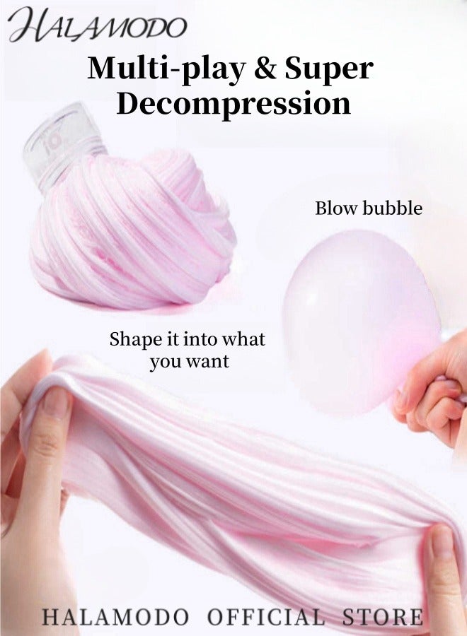 HALAMODO 4PCS Kids Latte Butter Slime Toy DIY Slime Supplies Kit in Plastic Container Stress Relief Toy Non Sticky Scented Slime Toy as Birthday Gift for Girls and Boys  - Image 3