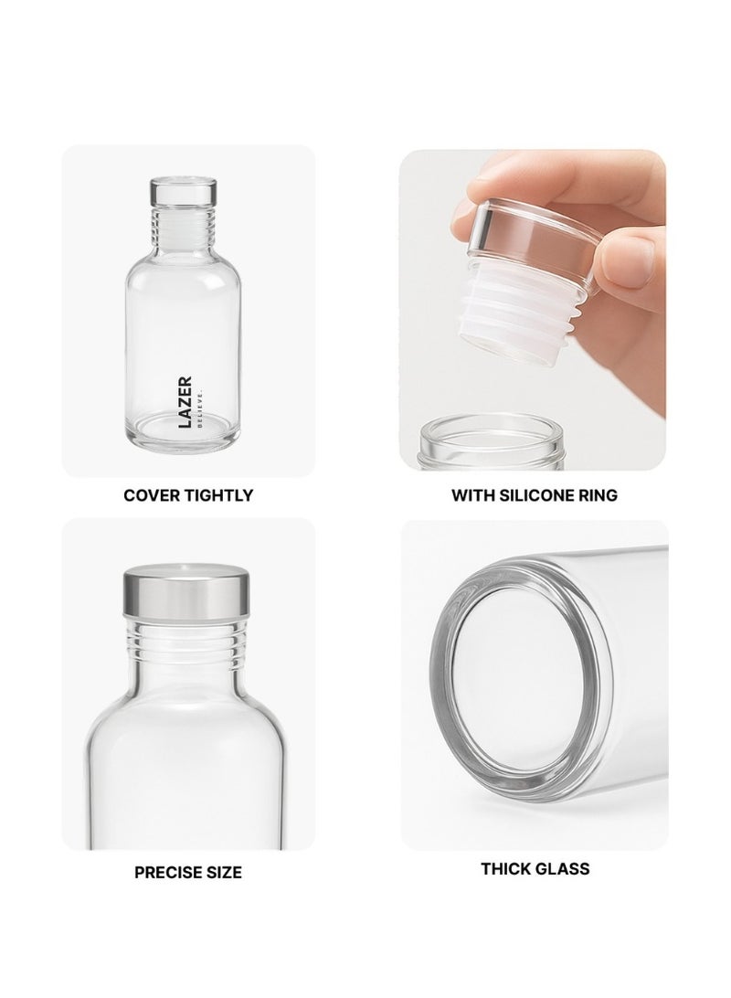 Lazer Pure Borosilicate Glass Water Bottle 300ml – BPA-Free, Eco-Friendly, Durable & Leak-Proof Transparent Bottle - Image 4