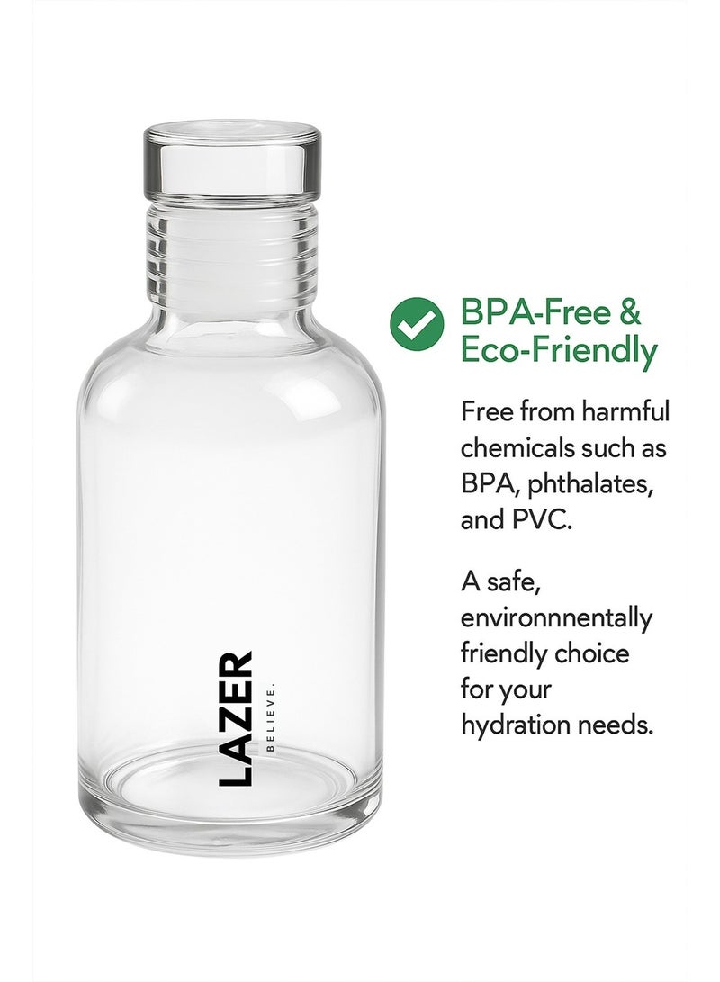 Lazer Pure Borosilicate Glass Water Bottle 300ml – BPA-Free, Eco-Friendly, Durable & Leak-Proof Transparent Bottle - Image 5