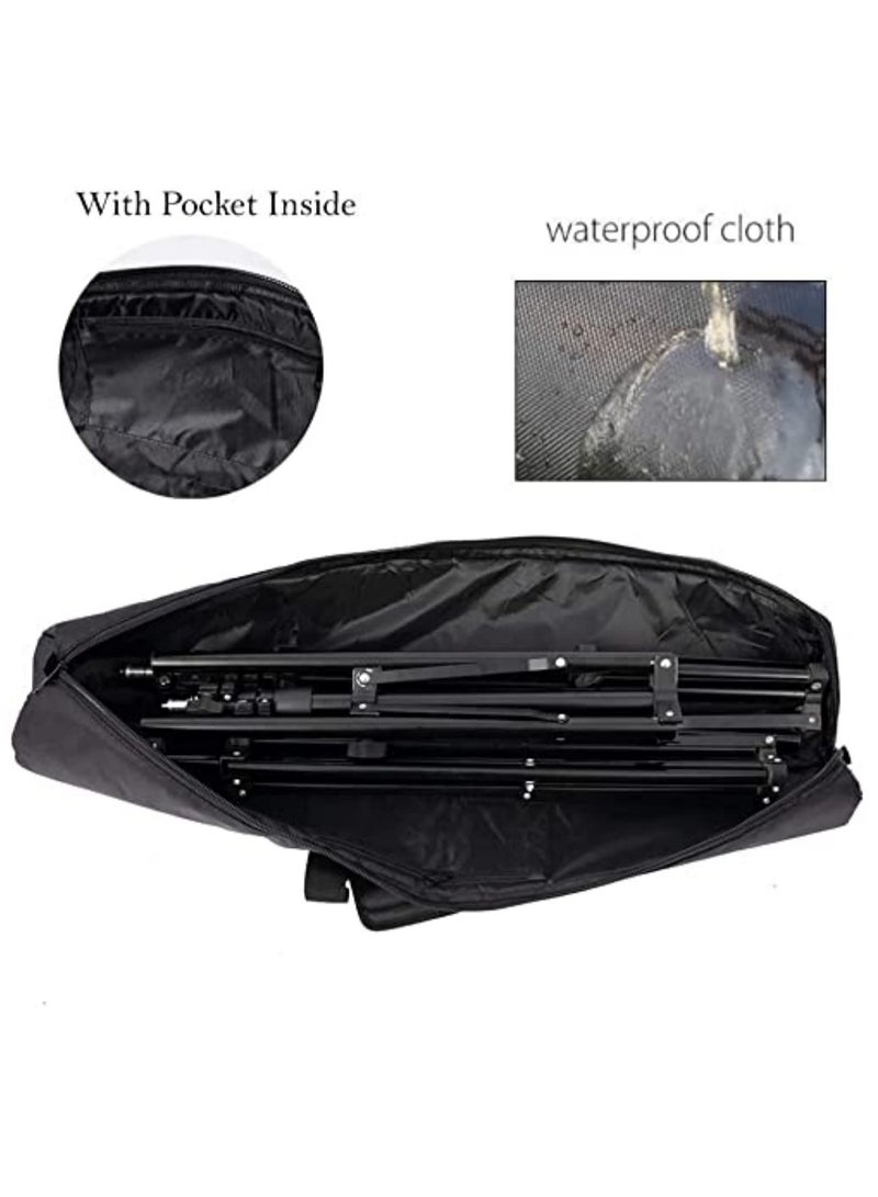 80cm Thickened Tripod Bag Padded Camera Monopod Tripod Carrying Case with Shoulder Strap Quick Release Buckles Fast Access Hook Zippered Pocket for Outdoor Photography Studio Kit Protection  - Image 3