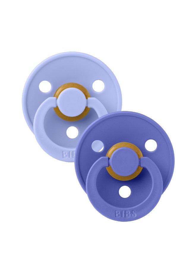 BIBS Pacifier Colour 2 PACK Latex Size 1 Hush/Grape - Image 1