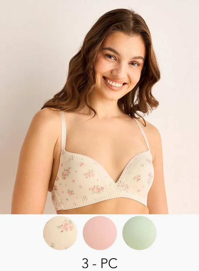 سبلاش فيڤ Pack of 3 Plunge Bra Medium Coverage