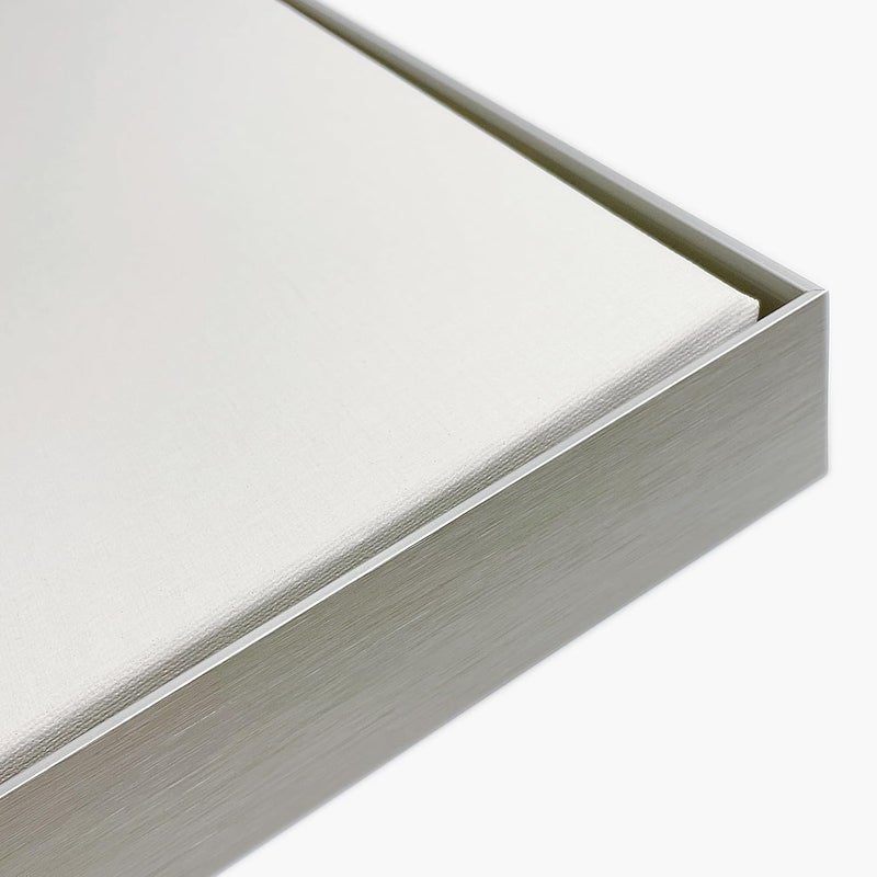 Akfado Floater Frame for 18x24 Canvas Paintings, 1.5” Deep DIY Metal Canvas Floating Frame for Portrait Landscape Oil Painting Art Show Gallery Wall Home Office Living Room Decor (Silver) - Image 1