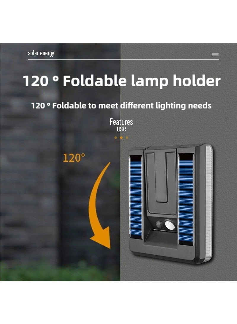 MAOGEDA Foldable Solar LED Wall Light with Motion Sensor - Waterproof IP66 Outdoor Up & Down Solar Step Light for Deck, Yard, Porch and Stair Decor - Image 3