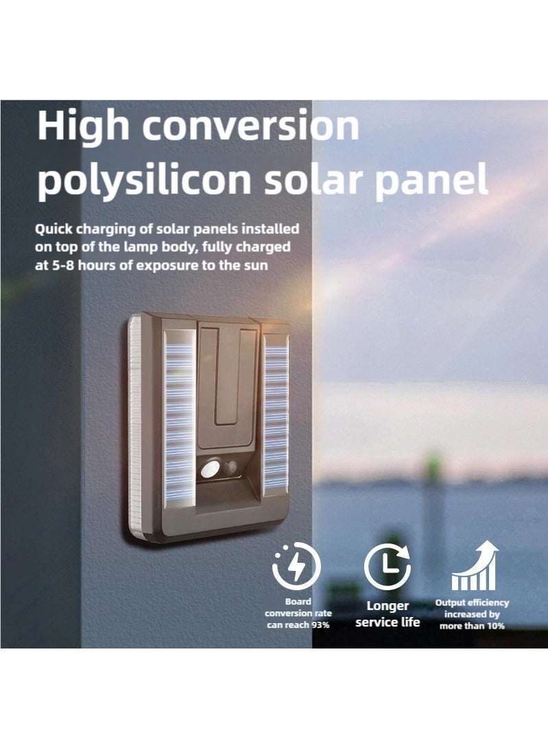 MAOGEDA Foldable Solar LED Wall Light with Motion Sensor - Waterproof IP66 Outdoor Up & Down Solar Step Light for Deck, Yard, Porch and Stair Decor - Image 4