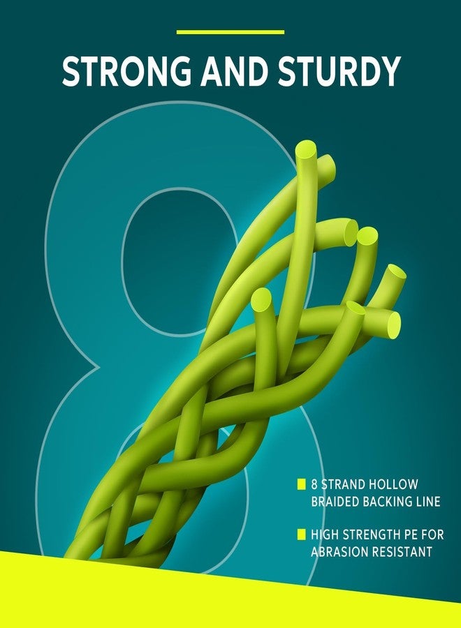 اس اف خيط صيد سمك السلمون المرقط المضفر SF، خيط دعم، 20 رطل، 100 متر/108 ياردة، برتقالي - Image 3