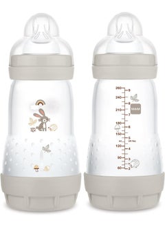 MAM MAM Easy Start Matte Anti-Colic Baby Bottles, 9 oz (2 Count), Medium Flow, Unisex Baby,2 Count (Pack of 1)  - Image 1