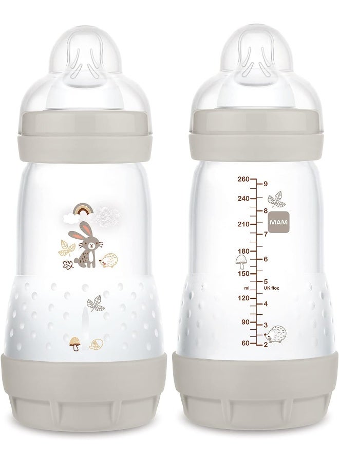 MAM MAM Easy Start Matte Anti-Colic Baby Bottles, 9 oz (2 Count), Medium Flow, Unisex Baby,2 Count (Pack of 1) - Image 1