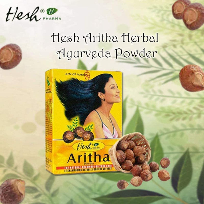 Hesh Herbal Amla Powder 100G, Brahmi Powder 100G, Shikakai Powder 100G, Aritha Powder 100G - 1 Complete Hair Care Combo Pack - Image 3