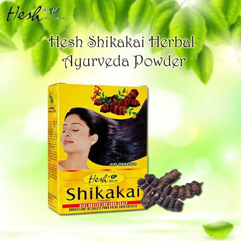 Hesh Herbal Amla Powder 100G, Brahmi Powder 100G, Shikakai Powder 100G, Aritha Powder 100G - 1 Complete Hair Care Combo Pack - Image 5