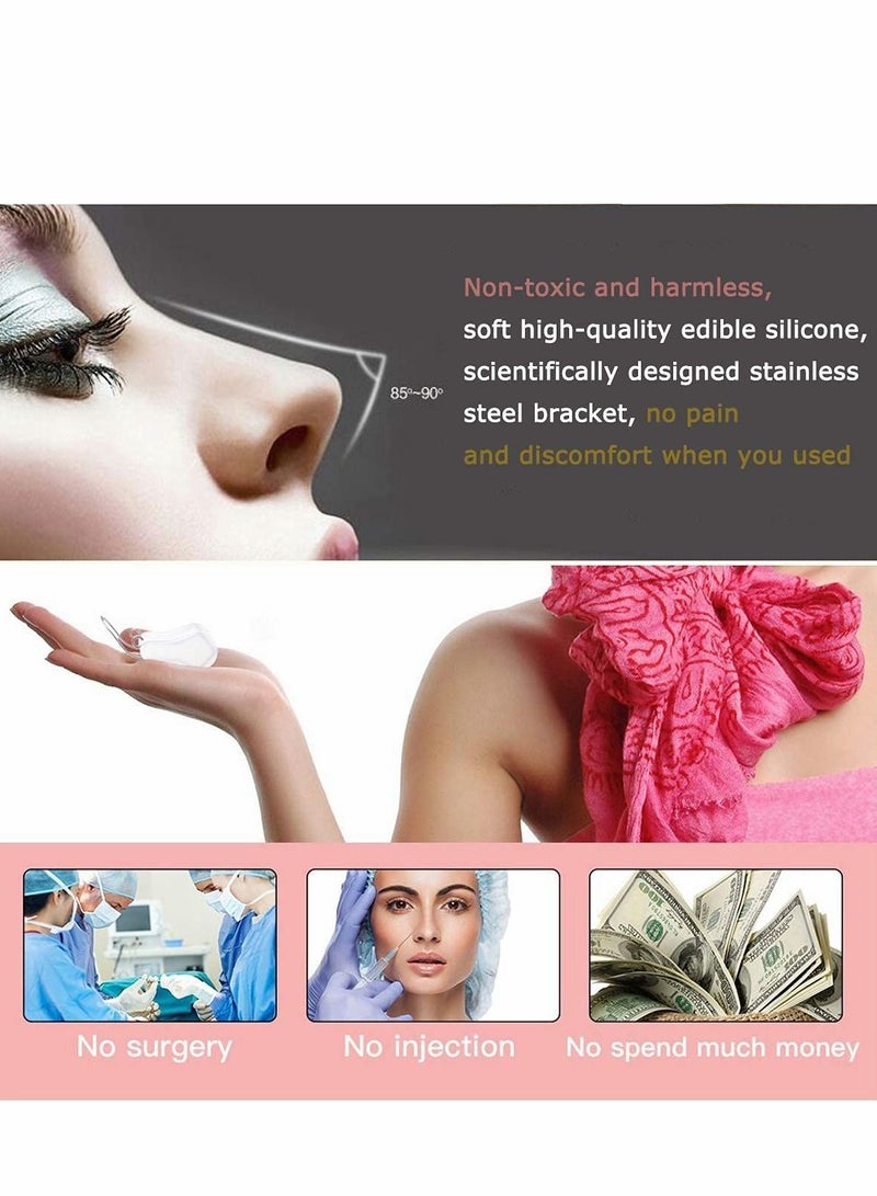 Excefore Nose Beauty Shaper Bridge Corrector Slimming Device Suitable for Silicone Rhinoplasty Wide Crooked Men and Women (White)  - Image 3