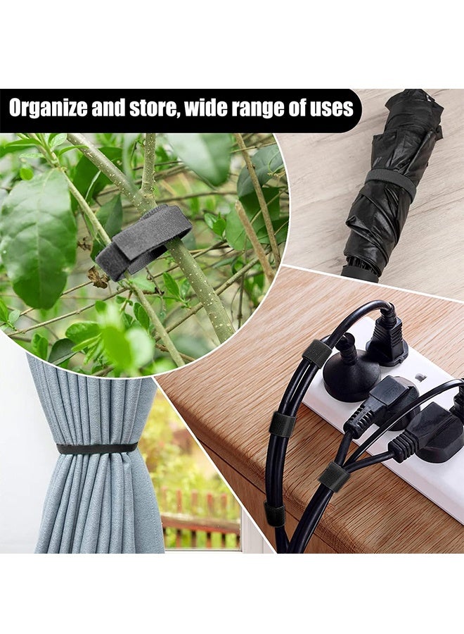 Ba Love 2 Pcs Self-Adhesive Plant Binding Tape - Reusable Fastening Tape Garden Tie Strap Plant Supports Ties Garden Tapes for Plan (Black, 10m*1cm) - Image 4
