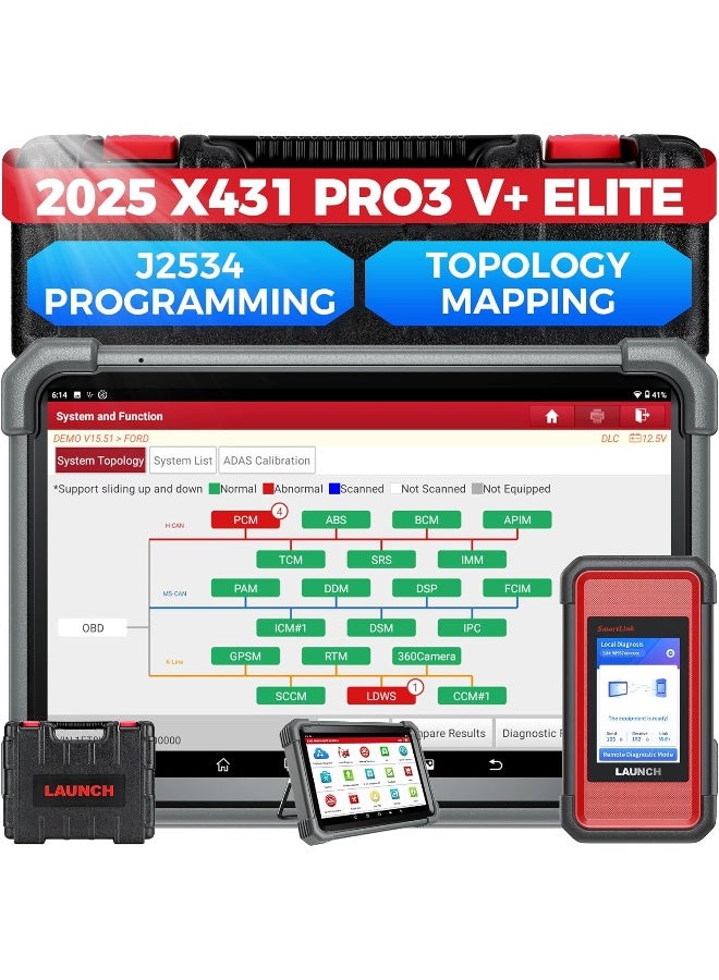 Launch LAUNCH X431 PRO3 V+ Elite, 2025 SmartlinkC 2.0 Bidirectional Scan Tool  - Image 1