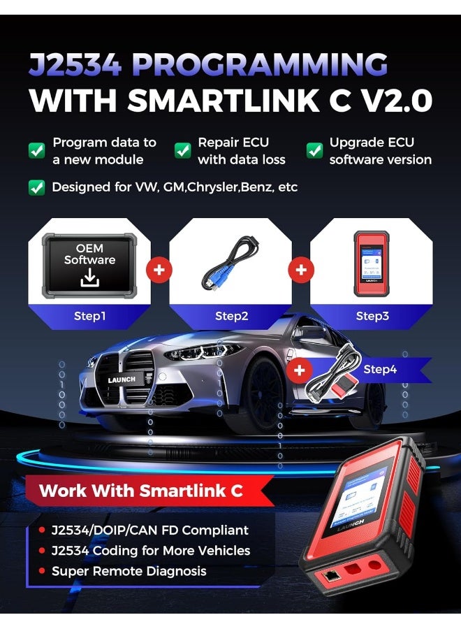 Launch LAUNCH X431 PRO3 V+ Elite, 2025 SmartlinkC 2.0 Bidirectional Scan Tool  - Image 4