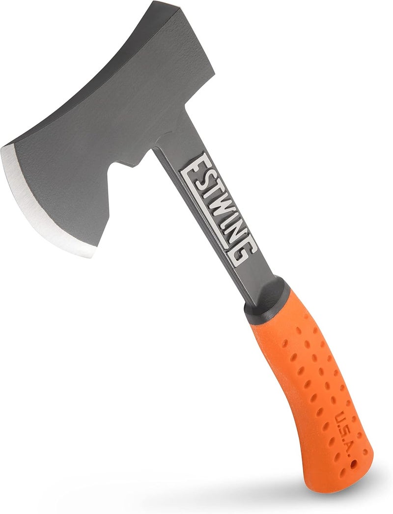 Estwing Camper's Axe - 14" Hatchet with Forged Steel Construction & Shock Reduction Grip - EO-25A - Image 1