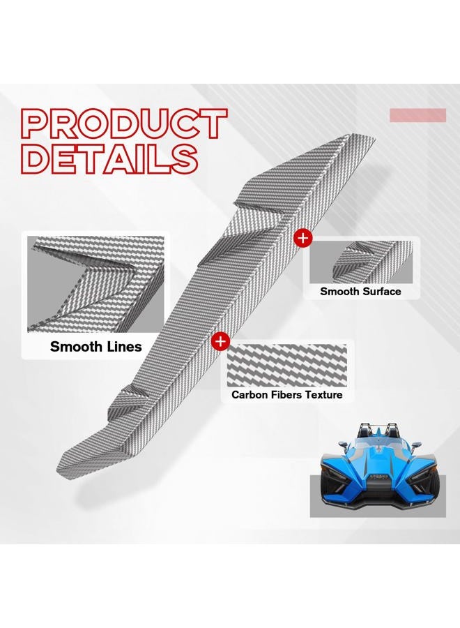 LitMiRaCle Front Wing Guards Trim for Polaris Slingshot 2020-2024, Carbon Fiber Texture Front Bumper Winglet Decoration Protector Wing Cover for Slingshot 2020-2024 Accessories - Image 3