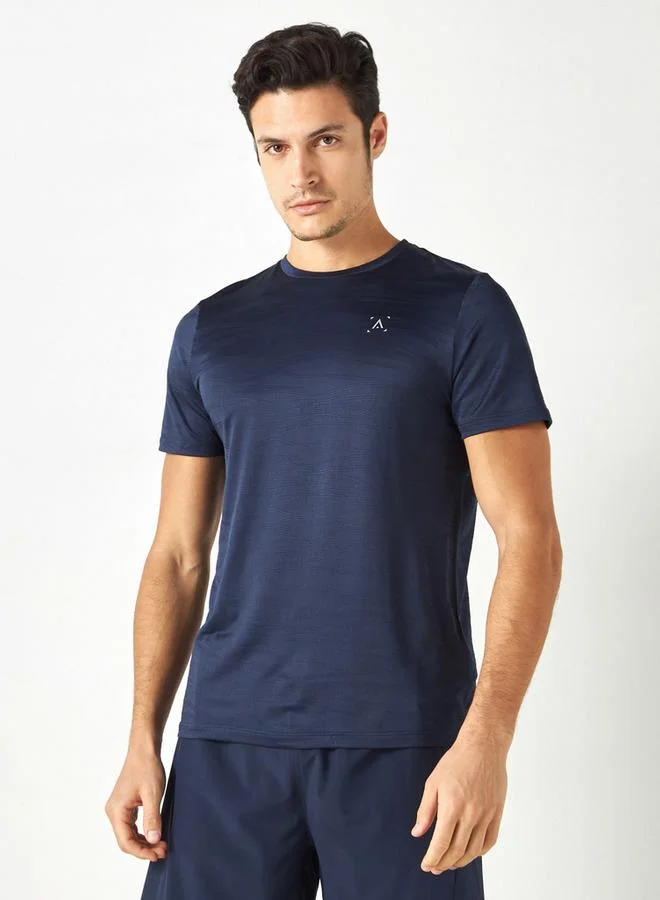 ADOT by Splash Textured Performance T-shirt with Crew Neck and Short Sleeves