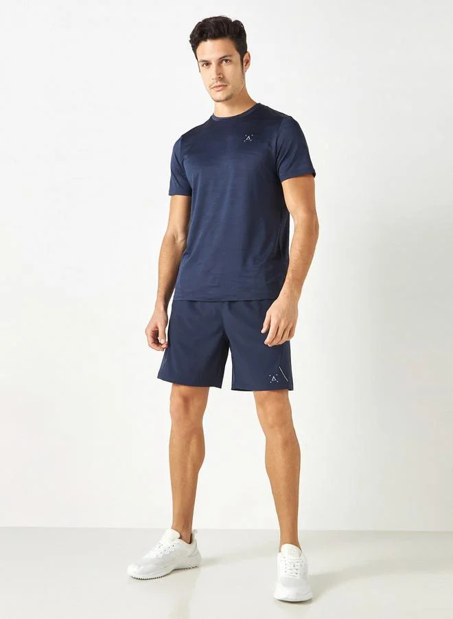 ADOT by Splash Textured Performance T-shirt with Crew Neck and Short Sleeves