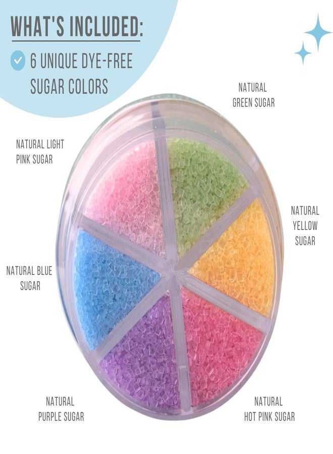 Sweets Indeed Dye Free Sugar Sprinkles, Pastel 6 Cell Edible Sprinkle Mix Perfect for Spring Cake Decorations Baking Ice Cream Cookies Cupcake Topper (Pastel Sugar) - Image 2