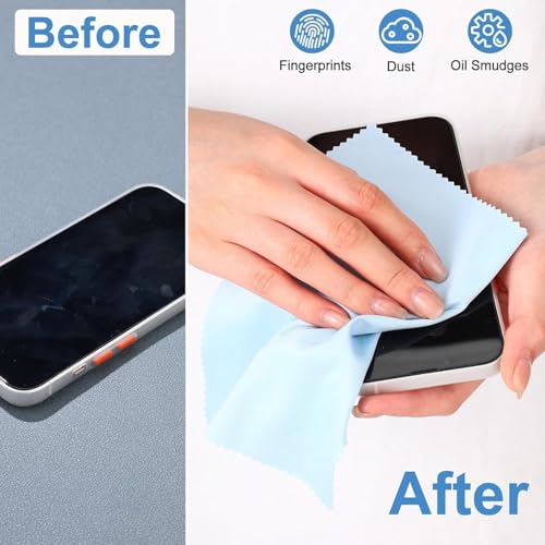 EDNITA Microfiber Cleaning Polishing Cloth for Mobile Screen Camera Lense Tablets iPad Monitors Desktop Laptop Sunglasses and Other Glass Materials (Multi-Color) 6 x 7 Inches (Pack of-10) - Image 4