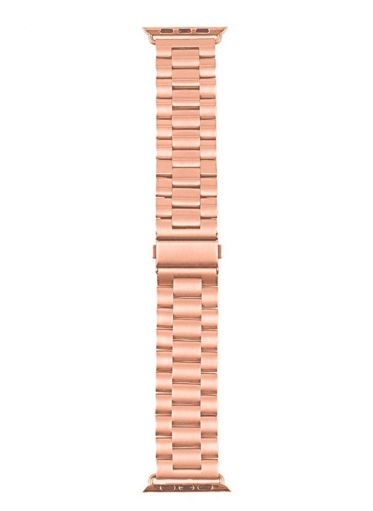 CATANES - Apple Watch Ultra Band 49mm Stainless Steel Band Metal Strap Compatible with Apple Watch Series 49mm/45mm/44mm/42mm Rose Gold - Image 1