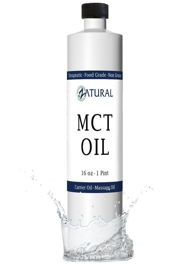 Zatural زيت MCT نقي، زيت ناقل، زيت تدليك، زيت مرطب، زيت شعر، درجة غذائية وعلاجية، 16 أونصة - Image 1