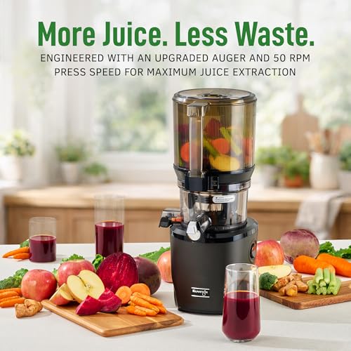 Kuvings AUTO10 Cold Press Juicer Machine SelfFeeding for HandsFree Use Easy to Clean Quiet 240W Motor 100 oz Large Masticating Juicer Designed for Silky Juice with Low Pulp Silver - Image 3