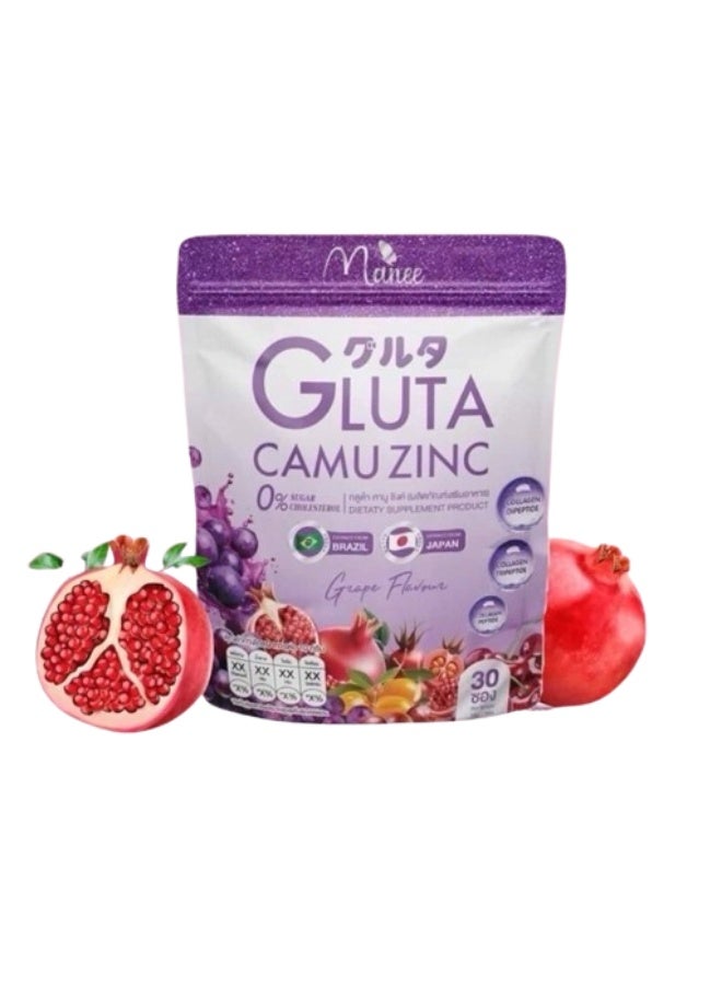 MANEES ماني جلوتا كامو زنك مع كولاجين | دعم يومي للبشرة والمناعة | 30 كيس - Image 2