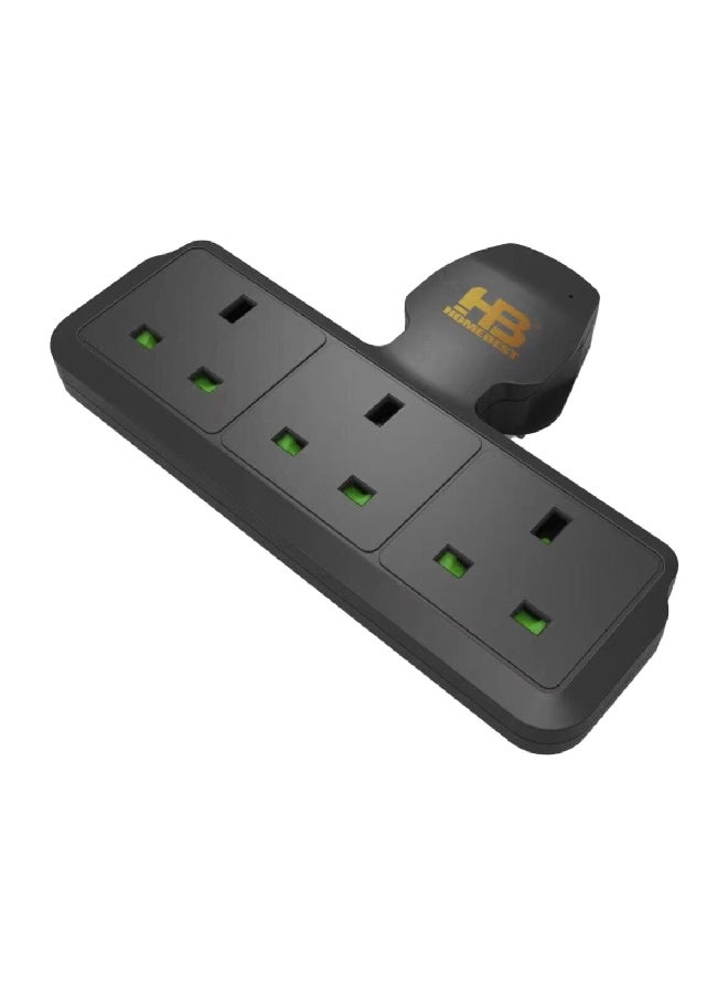 محول مضغوط ممتاز بثلاثة منافذ 13 أمبير أسود AU213/B