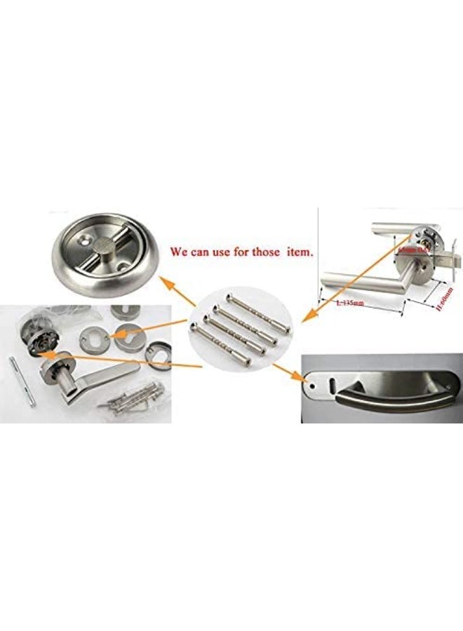 4 Piece Universal M4 Screw Connecting Bolts & Sleeves for Door Handle Roses and ESCUTCHEONS Nickel Color - Image 5