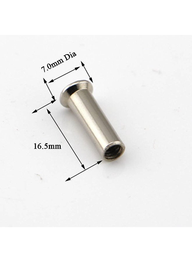 4 Piece Universal M4 Screw Connecting Bolts & Sleeves for Door Handle Roses and ESCUTCHEONS Nickel Color - Image 2