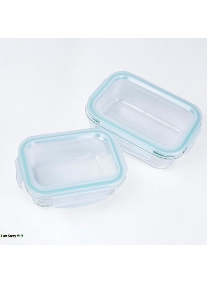 Green Tiger 2-Piece Borosilicate Glass Food Storage Containers with Lids - Airtight, Leakproof, Stackable - Ideal for Food Prep, Meal Planning, Leftovers, Kitchen Organization – and lunch box 400ml & 650ml - Image 4