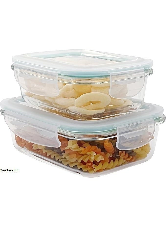 Green Tiger 2-Piece Borosilicate Glass Food Storage Containers with Lids - Airtight, Leakproof, Stackable - Ideal for Food Prep, Meal Planning, Leftovers, Kitchen Organization – and lunch box 400ml & 650ml - Image 5