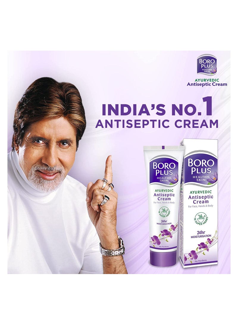 Boro Plus 24h Moisturisation Antiseptic Cream Multicolour (Pack of 2) - Image 2