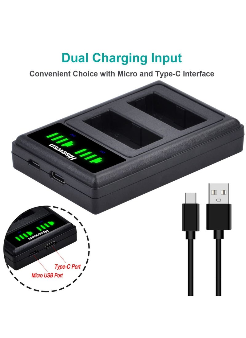Y&D NP-W126 Battery Charger, LED Dual Charger for Fuji XT30, X100V, XS10, XT3, XA7, XE4, XPRO3, XT2, XT20, X100F, XA3, XA5, XPRO2  - Image 2