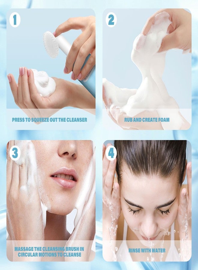 Waybesty Face Wash for Women, Foaming Facial Cleanser, Turmeric Face Wash, Face Cleanser with Brush, Gentle Facial Wash for All Skin, Non-Irritating Pore Facial Cleanser for Women, Oil Control, 130ml - Image 5