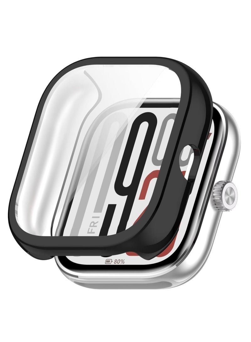 Xiaomi Redmi Watch 5 Protective Case, Full Coverage Screen Protector by Flying PU Urethane, Touch Sensitive, Scratch Resistant, Precise Red - Black - Image 1