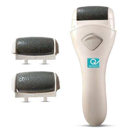 Q DEVICES Electric Foot Callus Remover – Rechargeable Pedicure Tool with 2 Grinding Heads, Waterproof & Travel-Friendly Design for Smooth, Soft Feet - Image 1