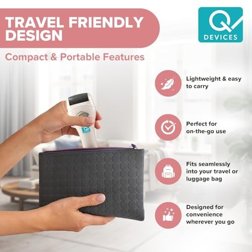 Q DEVICES Electric Foot Callus Remover – Rechargeable Pedicure Tool with 2 Grinding Heads, Waterproof & Travel-Friendly Design for Smooth, Soft Feet - Image 5