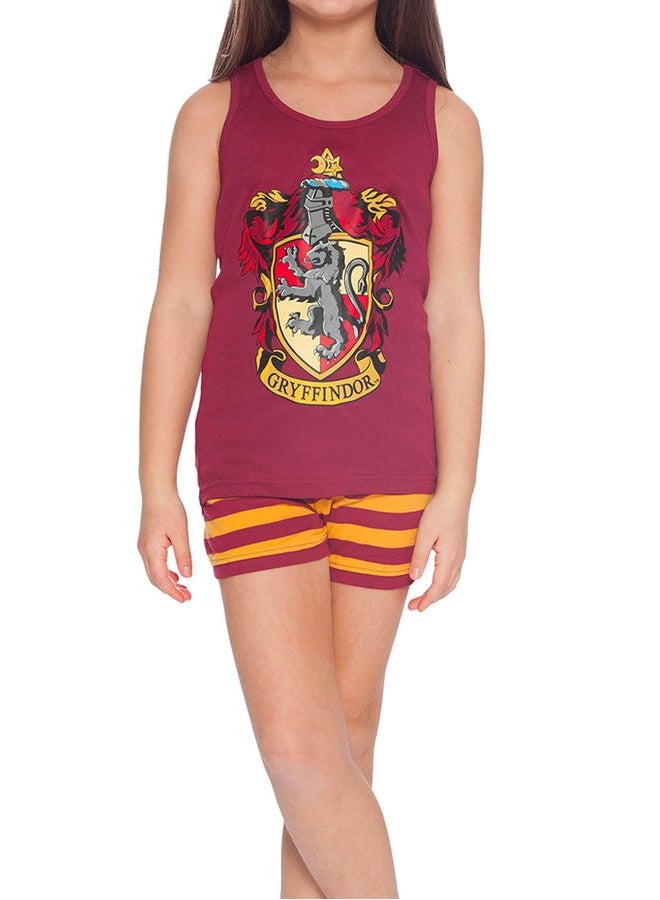 Harry Potter طقم بيجامة قصير من القطن مع شعار منزل جريفندور هاري بوتر، 2 قطعة، جريفندور، 14 - Image 5