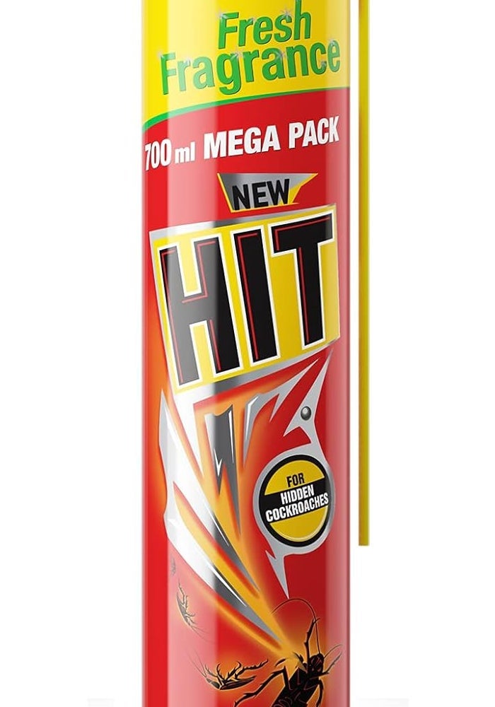 HIT بخاخ HIT لقتل الصراصير والحشرات المتعددة برائحة الحمضيات، 700 مل حزمة ضخمة - Image 1