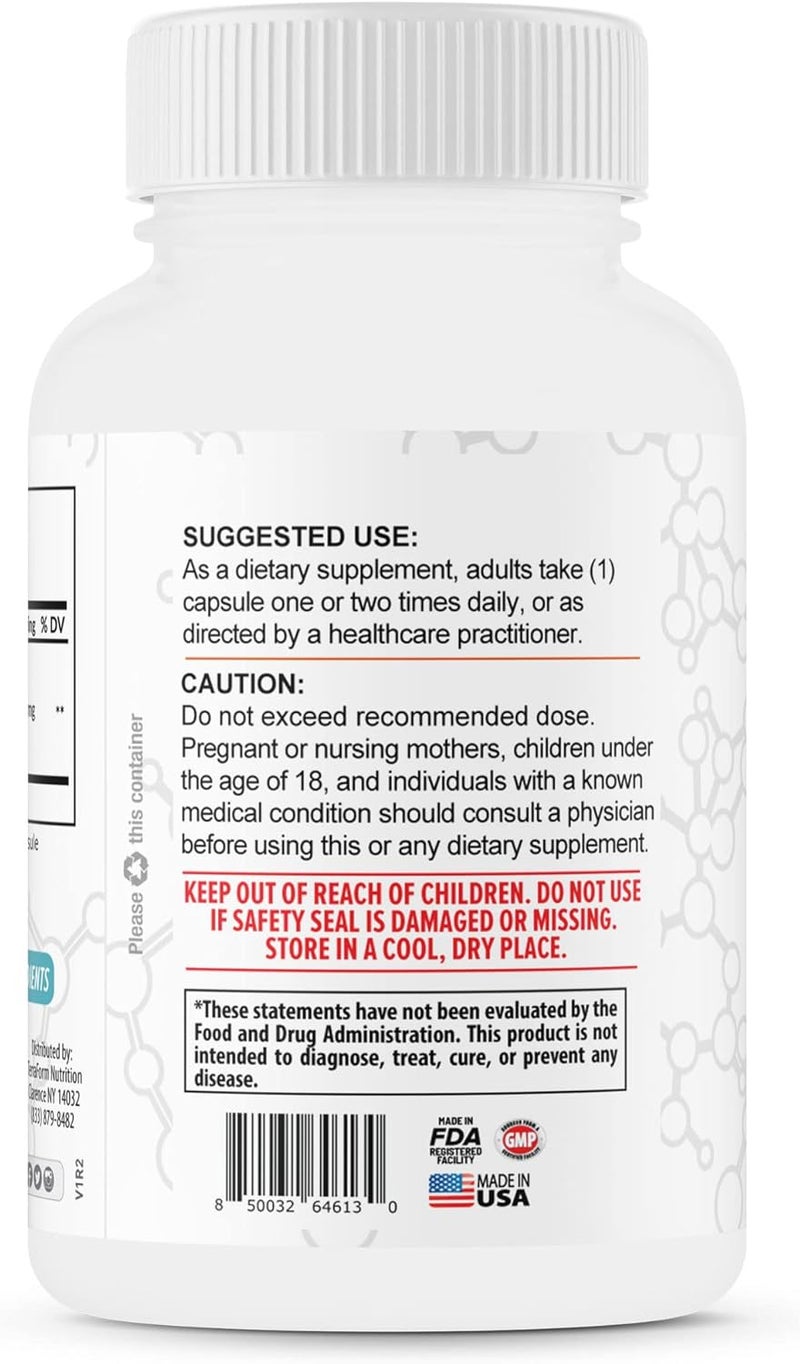 TerraForm Nutrition تيرا فورم للتغذية قوة إضافية 300 ملغ سيتيل غلوتاثيون مكمل SAG مصنوع في الولايات المتحدة 60 كبسولة مقاومة للأحماض - Image 5